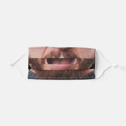 Cool Beard Adult Cloth Face Mask (Front, Folded)