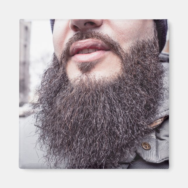 Cool Beard & Mustache magnet (Front)