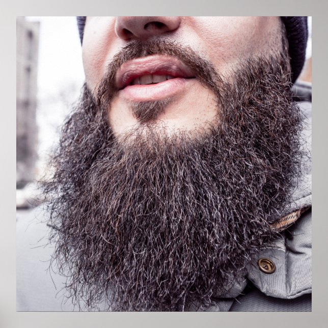 Cool Beard & Mustache poster (Front)