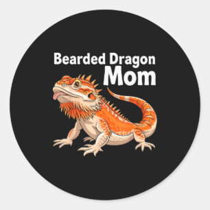 Cool Bearded Dragon Art For Women Girls Bearded Dr Classic Round Sticker