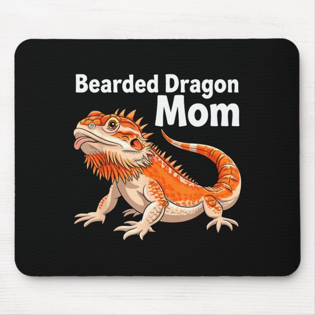 Cool Bearded Dragon Art For Women Girls Bearded Dr Mouse Pad (Front)