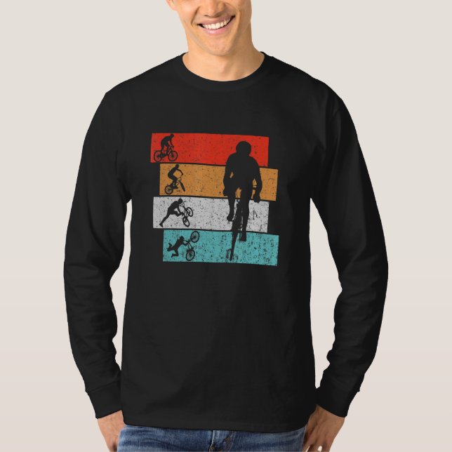 Cool Beautiful Mtb Mountain Bike Bmx Downhill Retr T-Shirt (Front)