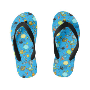 Cool beautiful space astronaut  kid's flip flops
