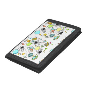Cool beautiful space astronaut tri-fold wallet