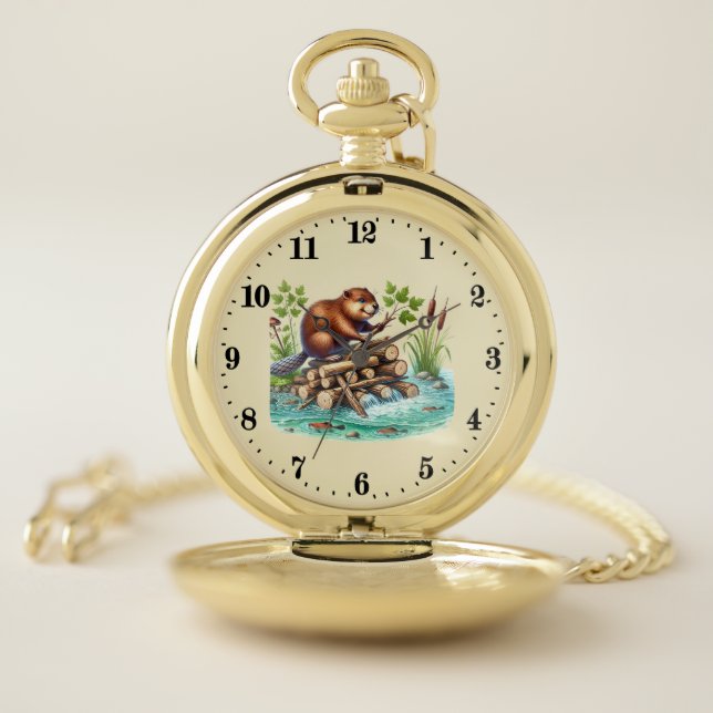 Cool beaver lovers pocket watch (Inside)
