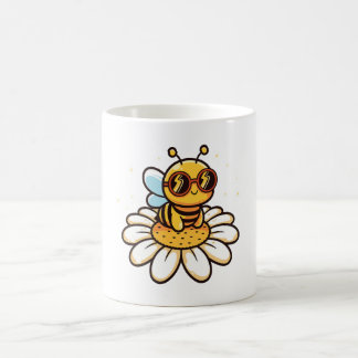 Cool Bee on a Daisy Coffee Mug