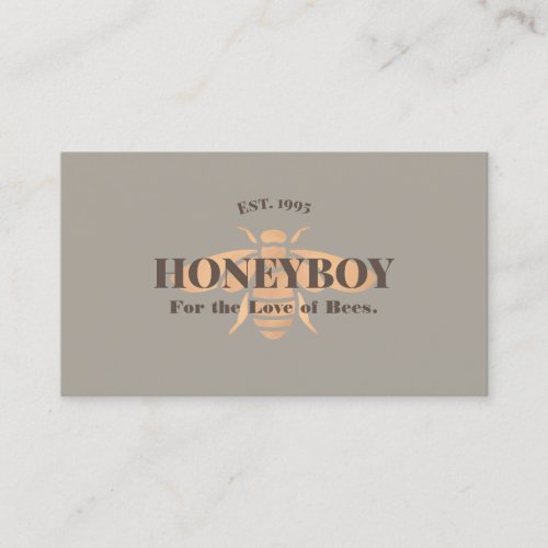 Cool Beekeeper Honey Bee Logo  Business Business Card