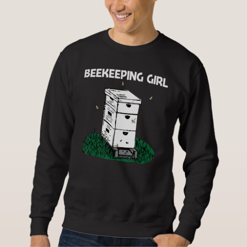 Cool Beekeeping For Girls Kids Honeybee Honeycomb  Sweatshirt