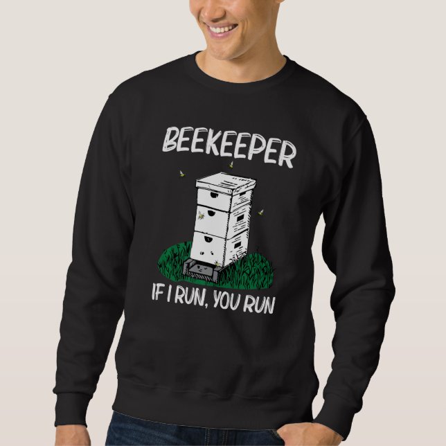 Cool Beekeeping For Men Women Honeybee Honeycomb Sweatshirt (Front)