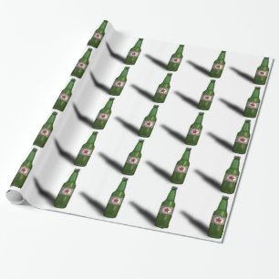 Cool Beer Bottle Design Wrapping Paper