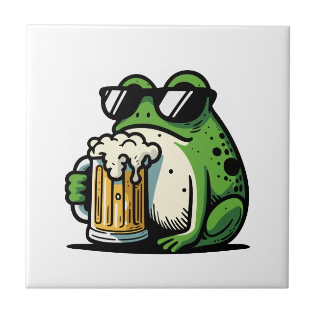 Cool Beer Ceramic Tile (Front)