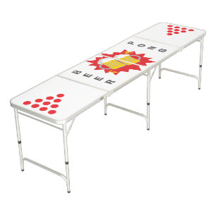 COOL! 🍺Beer Pong Table with Cup Markers