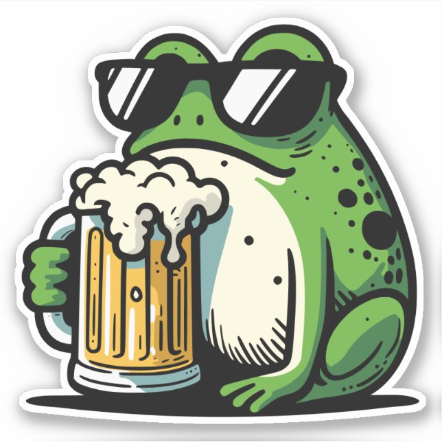 Cool Beer Sticker (Front)