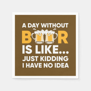 Cool beer word art bar mancave napkins