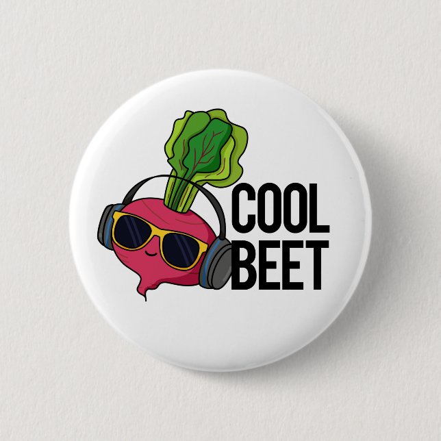 Cool Beet Funny Food Beet Pun  Button (Front)