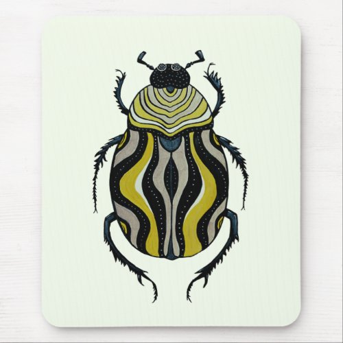 Cool Beetle Bug Art Insect Lover Mouse Pad