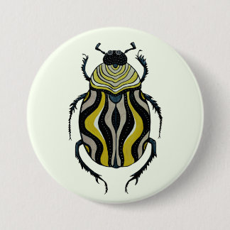Cool Beetle Entomology Insect Art Button