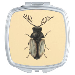 Cool beetle insect lover entomology art compact mirror