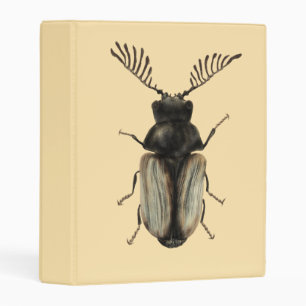 Cool beetle insect lover entomology art mini binder