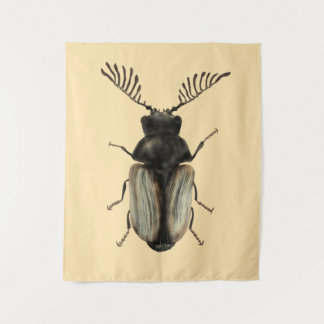 Cool beetle insect lover entomology art tapestry