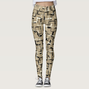 COOL Beige Black White Leggings