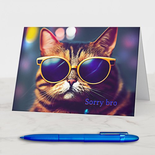 Cool Belated Birthday Cat Card