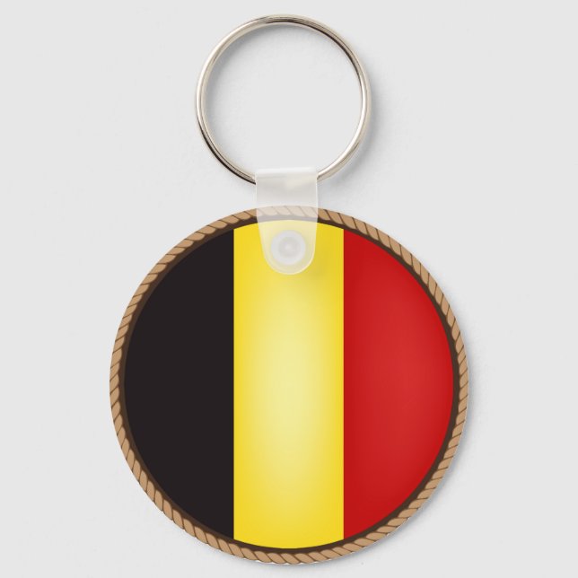 Cool belgium Flag Seal Keychain (Front)