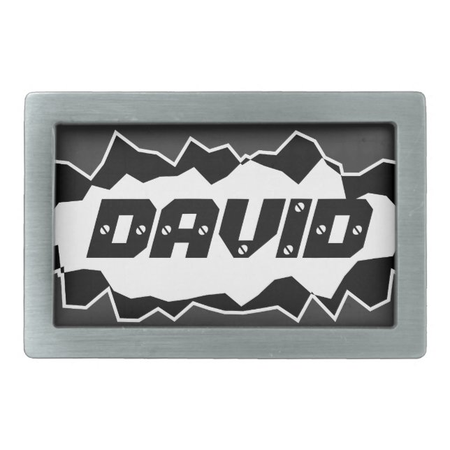 Cool belt buckle for men with personalized name (Front)