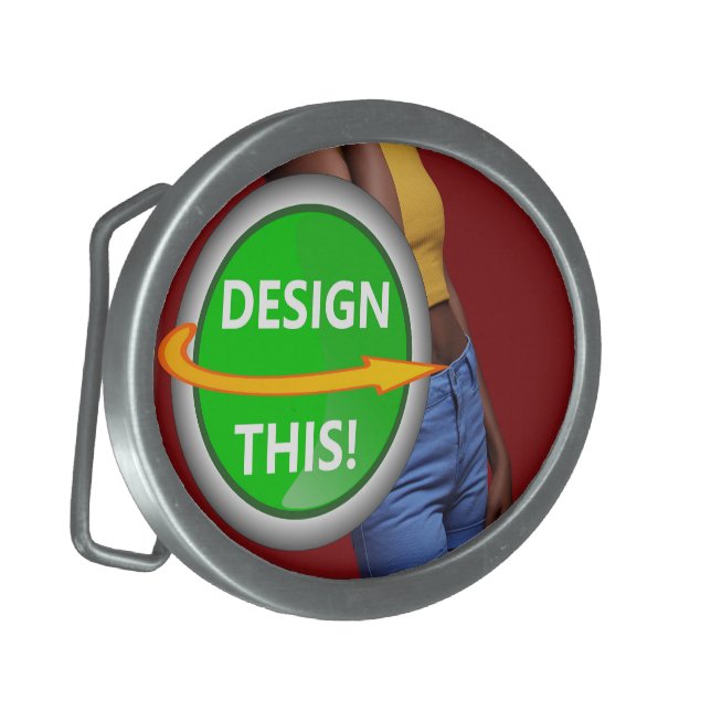 COOL! Belt Buckle - Oval - Custom (Front Left)