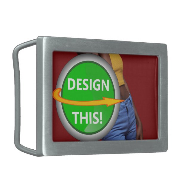COOL! Belt Buckle - Rectangle - Custom (Front Left)