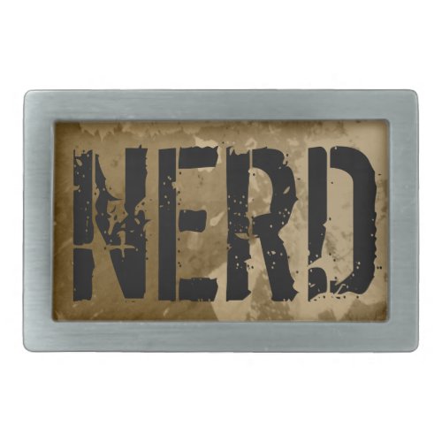 Cool belt buckles with funny text  Vintage nerd