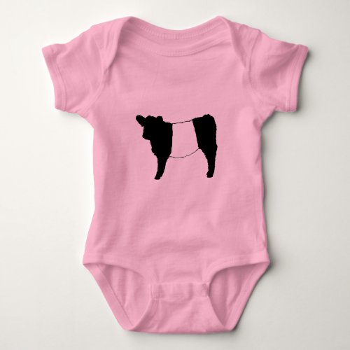 Cool Belted Galloway Cattle Rare Cow Beltie Steer Baby Bodysuit