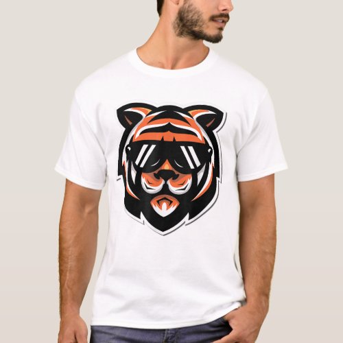 Cool Bengal Tiger with Sunglasses T_Shirt