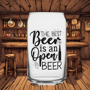 Cool best beer word art can glass