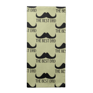 Cool best Dad Black Moustache Father's Day pattern Cloth Napkin