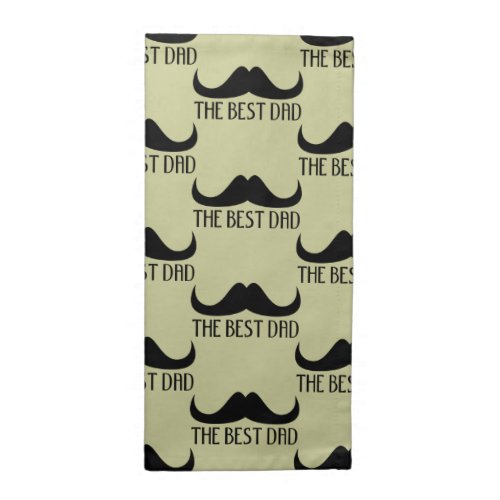 Cool best Dad Black Moustache Fathers Day pattern Cloth Napkin