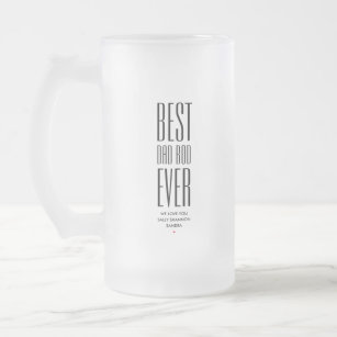 COOL BEST DAD BOD EVER Funny Father's Day Frosted Glass Beer Mug