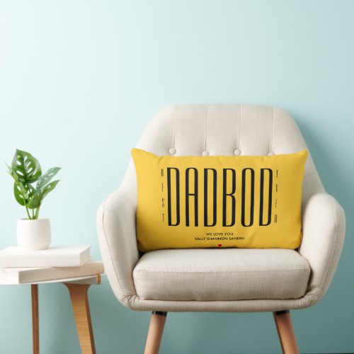 COOL BEST DAD BOD EVER Funny Fathers Day Lumbar Pillow