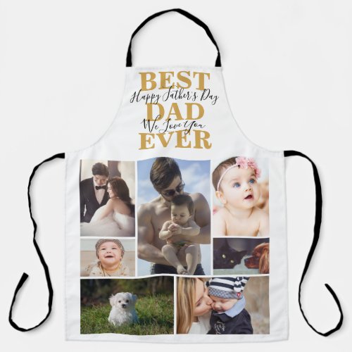 Cool Best Dad Ever Fathers Day Photo Collage Apro Apron