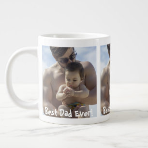 Cool Best Dad Ever Father's Day Photo Giant Coffee Mug