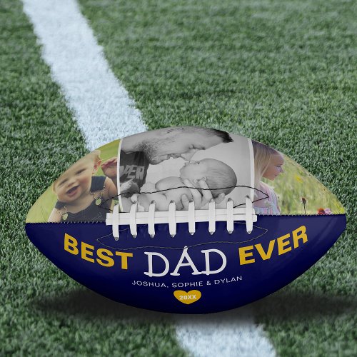 Cool Best Dad Ever Photo Collage Football