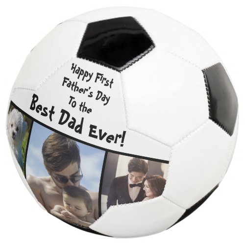Cool Best Dad Ever Photo Fathers Day Soccer Ball