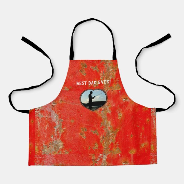 Cool Best Dad Ever Vintage Car Red Apron (Front)