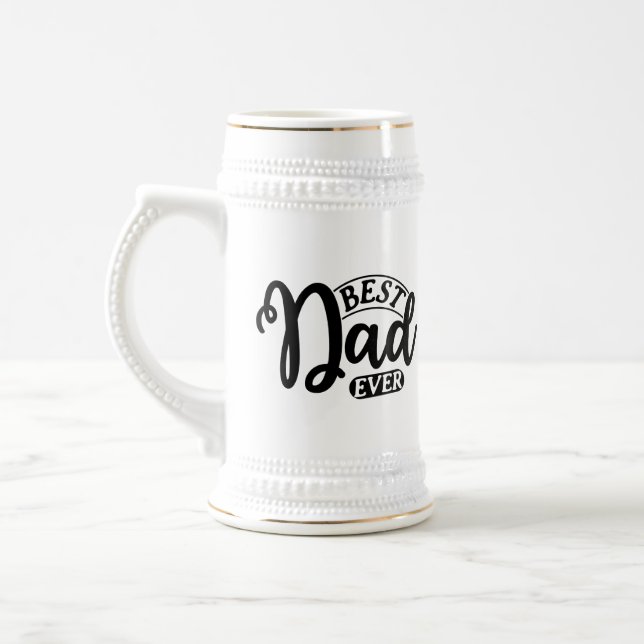 Cool best Dad ever word art  Beer Stein (Left)
