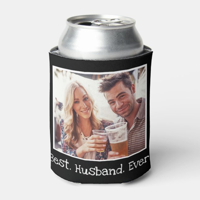 Cool Best Husband Ever Photo Personalized Unique   Can Cooler (Can Front)