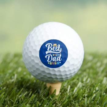 Cool Best Stepdad Ever Word Art Golf Balls by DoodlesHolidayGifts at Zazzle