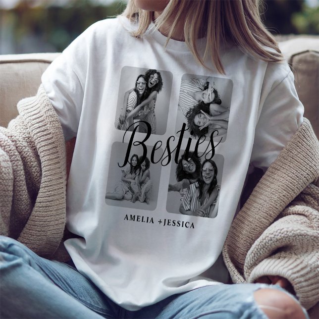 Cool Bestie Black & White Photo Tri-Blend Shirt (Creator Uploaded)