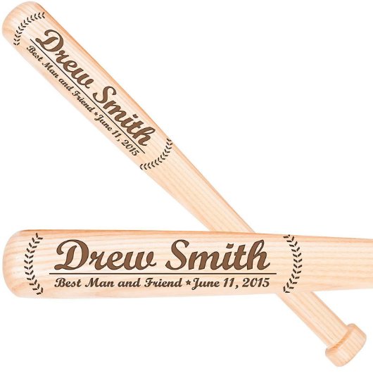 Cool Bestman's Commemorative Wooden Baseball Bat (Front)