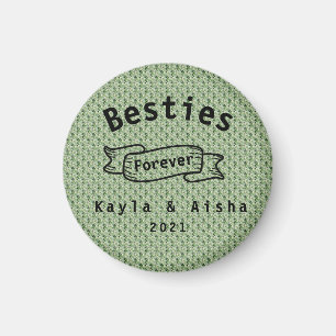 Cool BFF Best Friends Green Besties forever Magnet