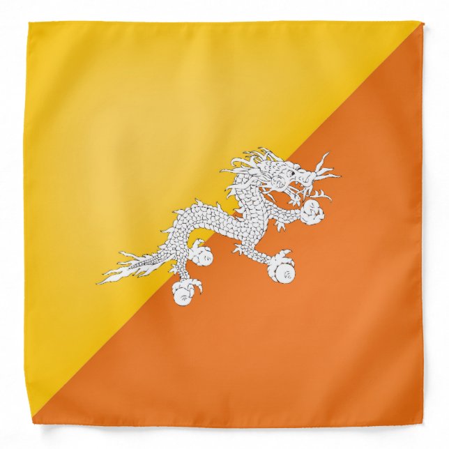 Cool Bhutan Flag Fashion Bandana (Front)